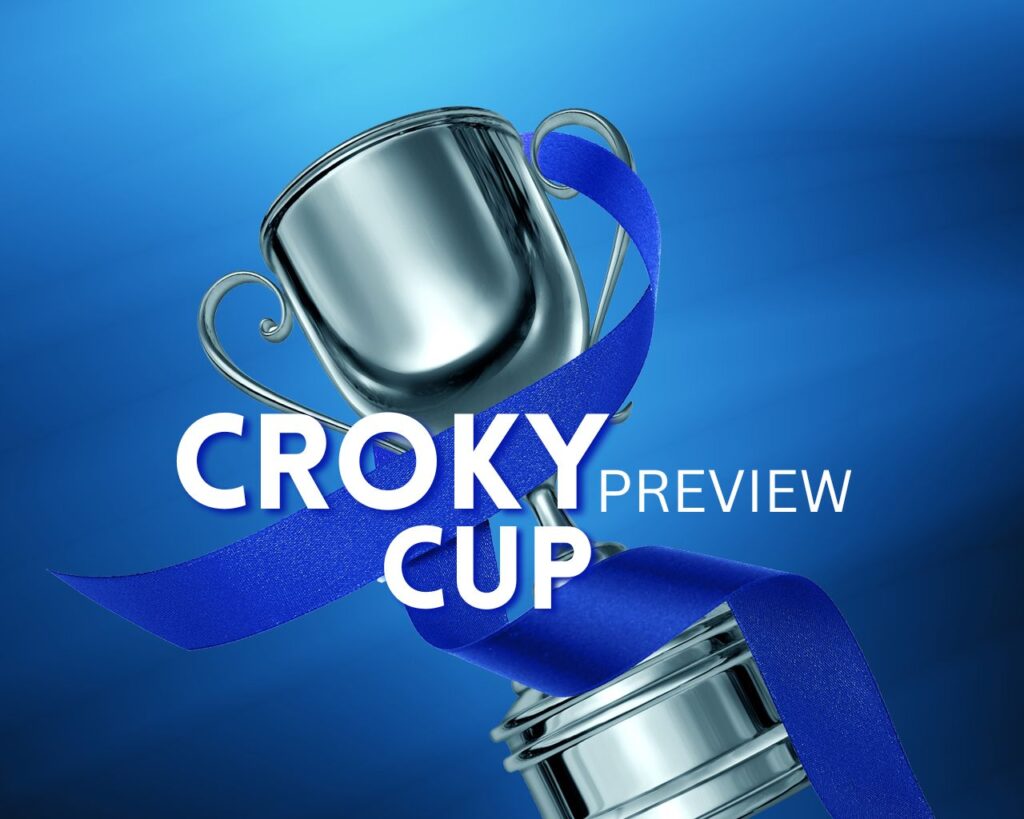 'Croky Cup Preview' title on background depicting football cup.