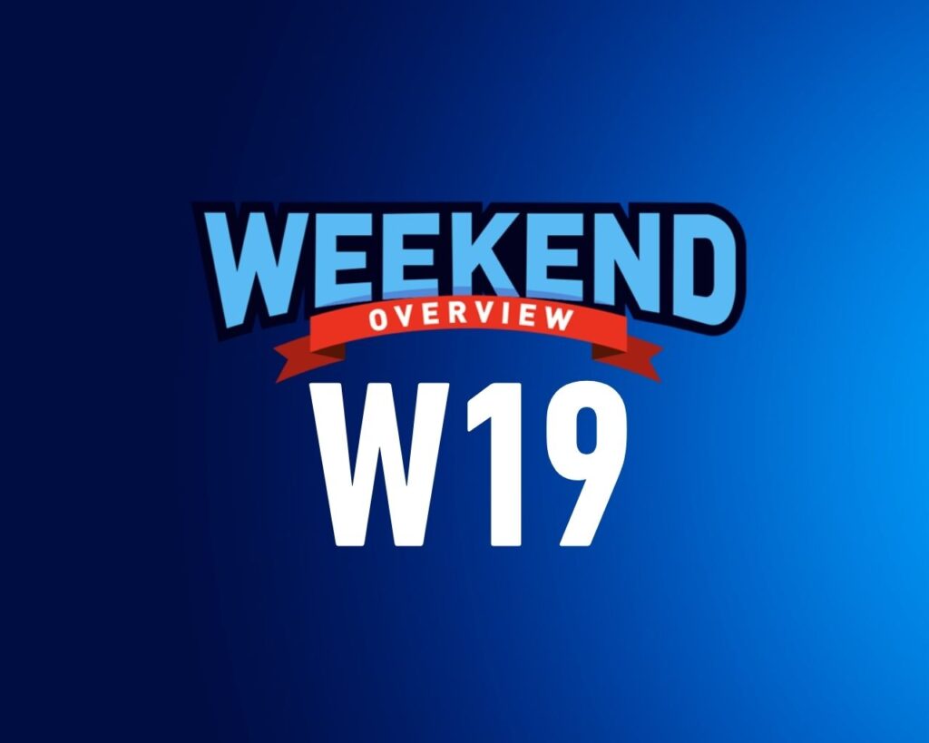 Weekend Overview W19